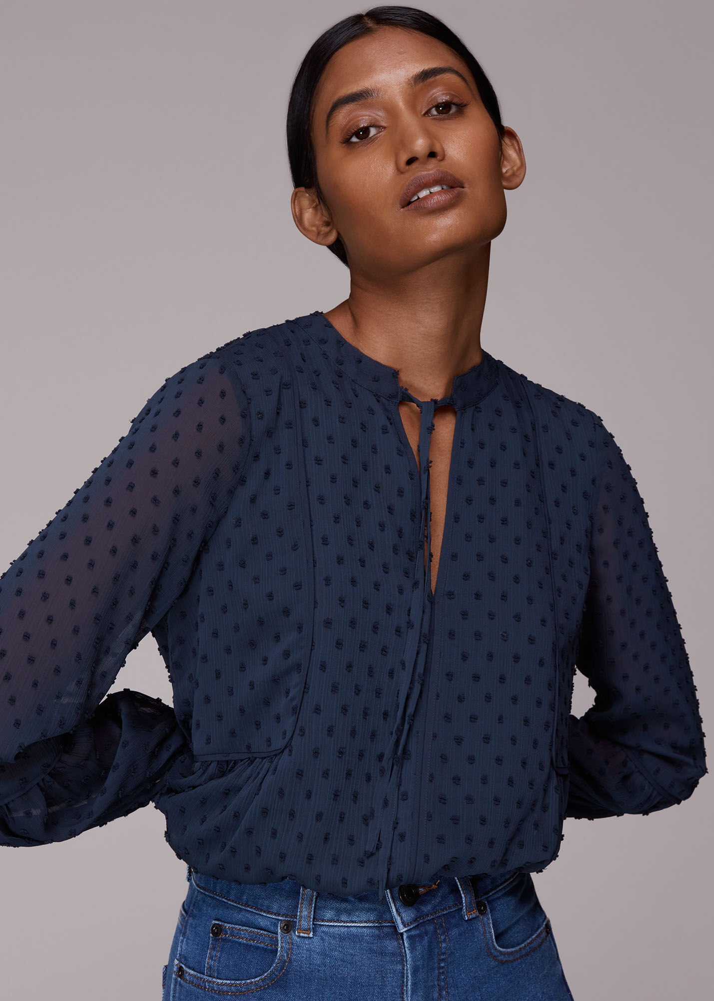Navy blouse new arrivals