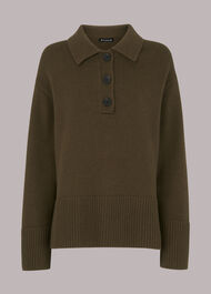 Button Front Polo Knit