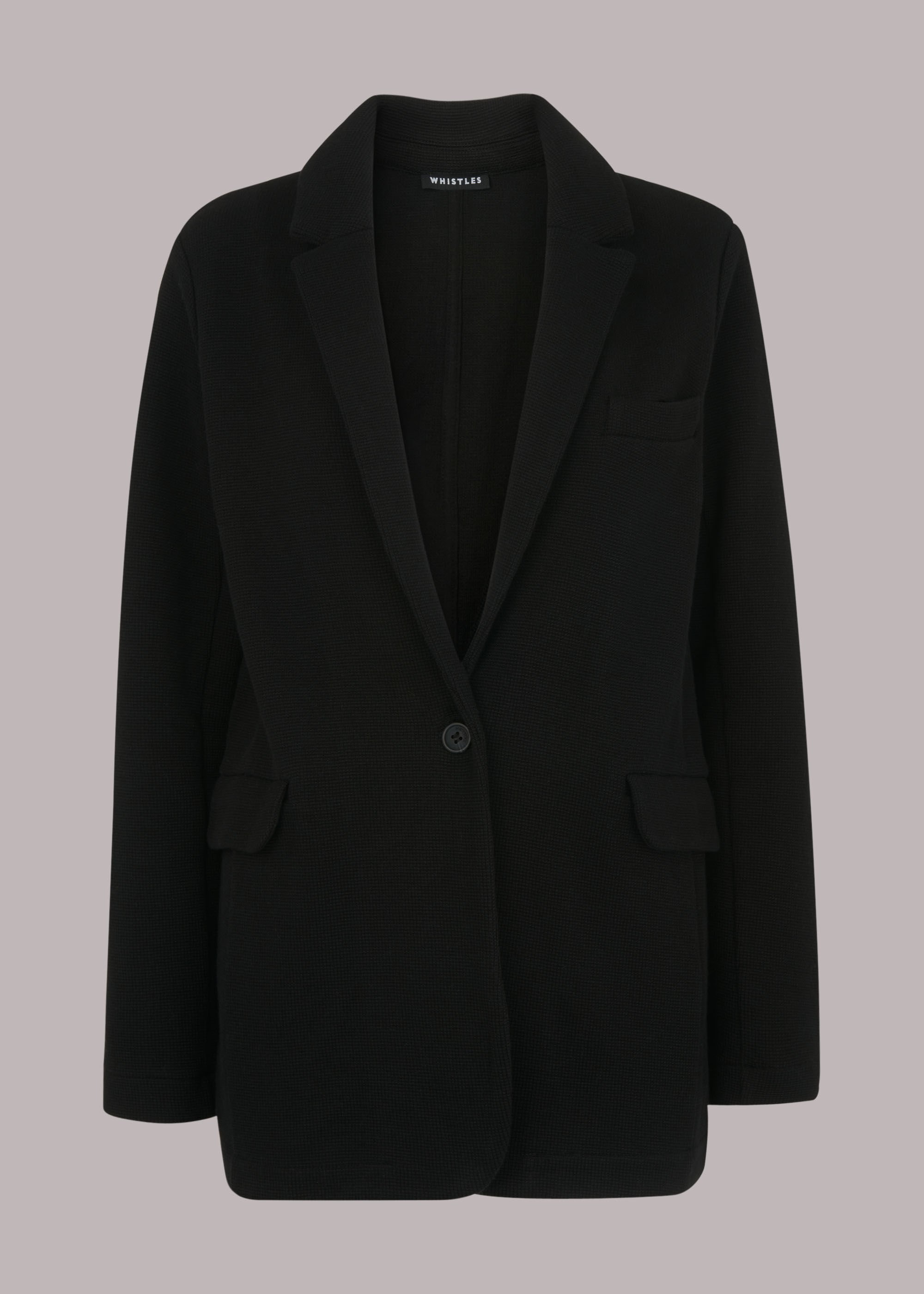 Black on sale jersey blazer