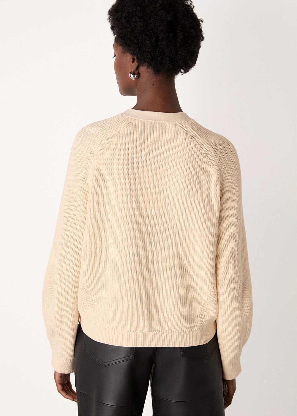 Petite V Neck Cotton Cardigan