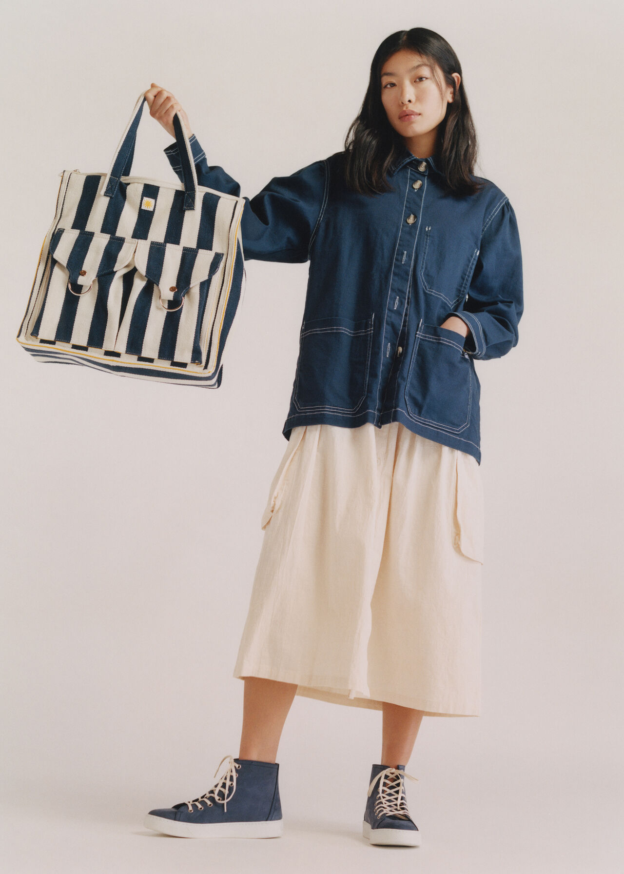 LF Markey Stripe Shopper Bag