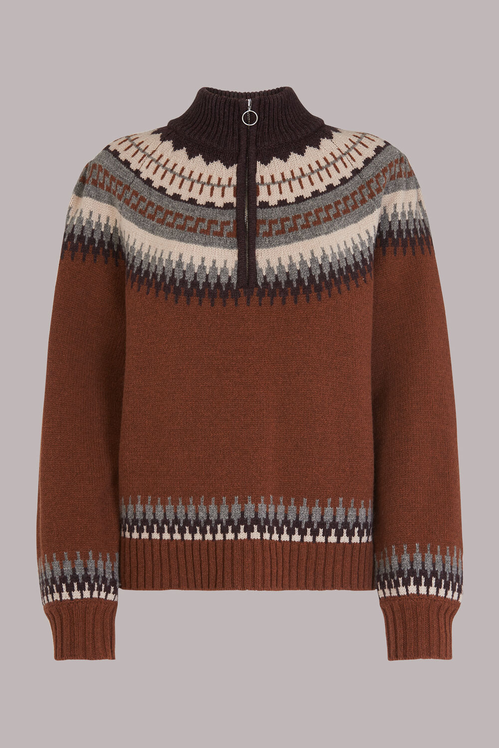 Fairisle Zip Sweater