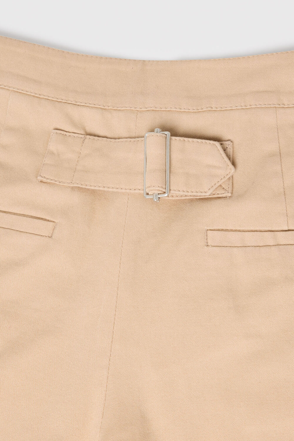 Neutral Wide Leg Casual Cotton Trouser