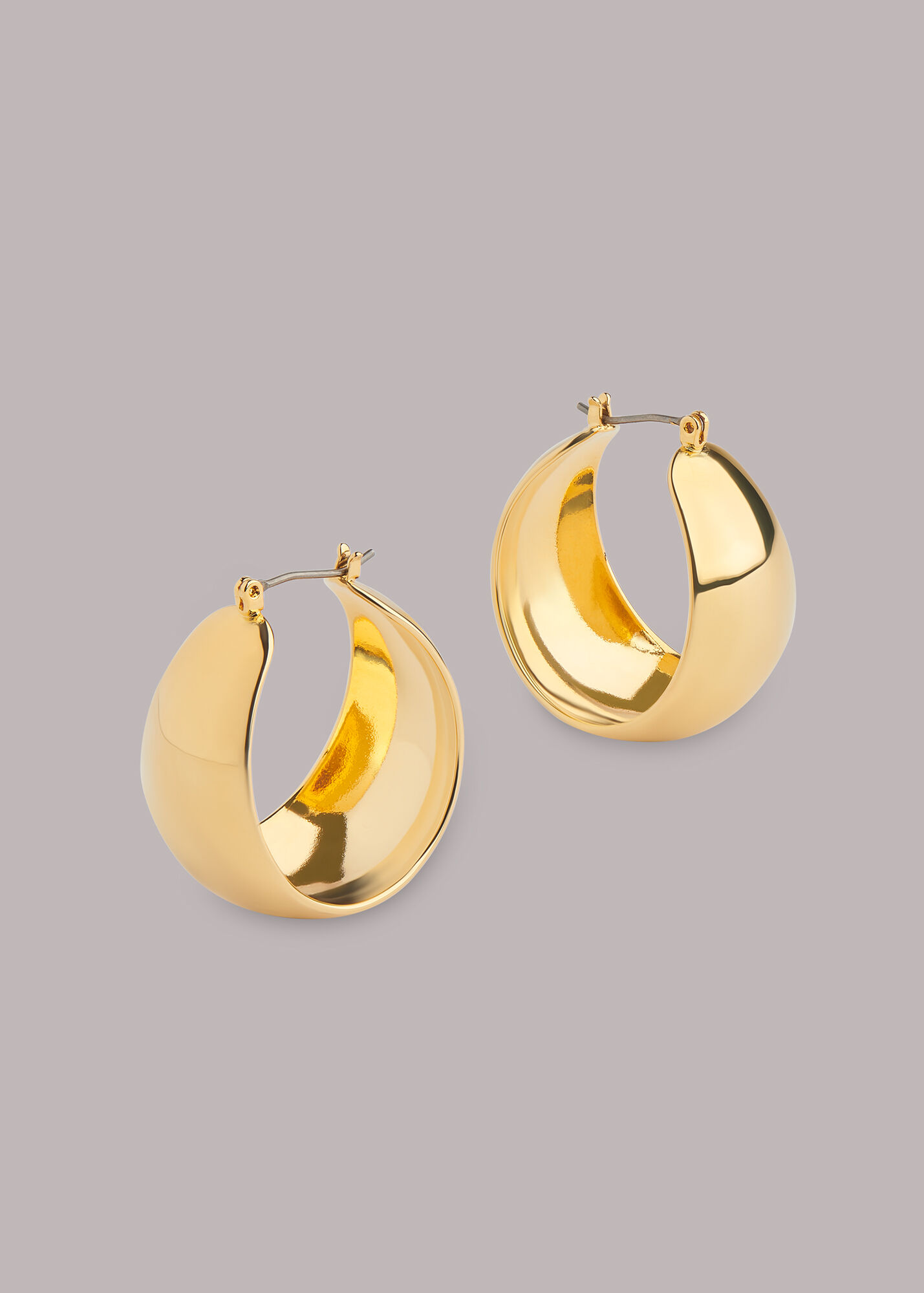 Gold/Multi Large Curved Hoop Earring WHISTLES