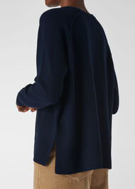 Cashmere Crew Neck Sweater Navy