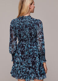 Wood Tiger Shirred Dress