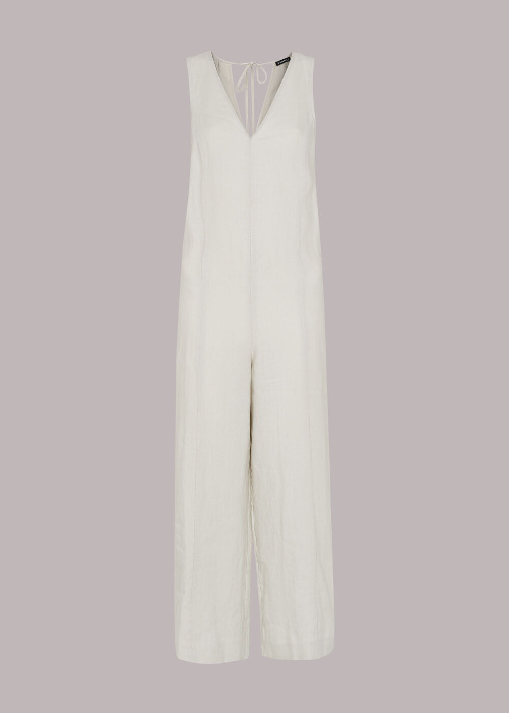 Linen V Neck Jumpsuit