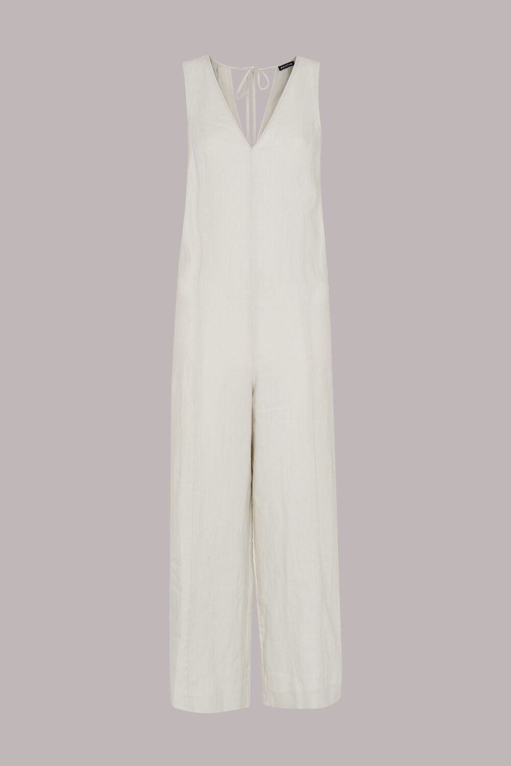 Linen V Neck Jumpsuit
