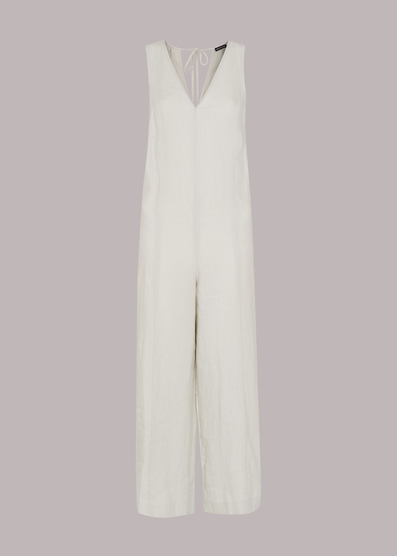 Linen V Neck Jumpsuit