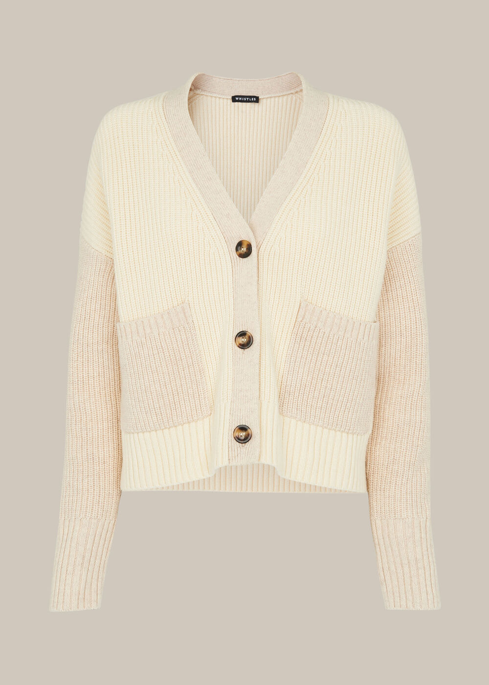 Colour Block Pocket Cardigan