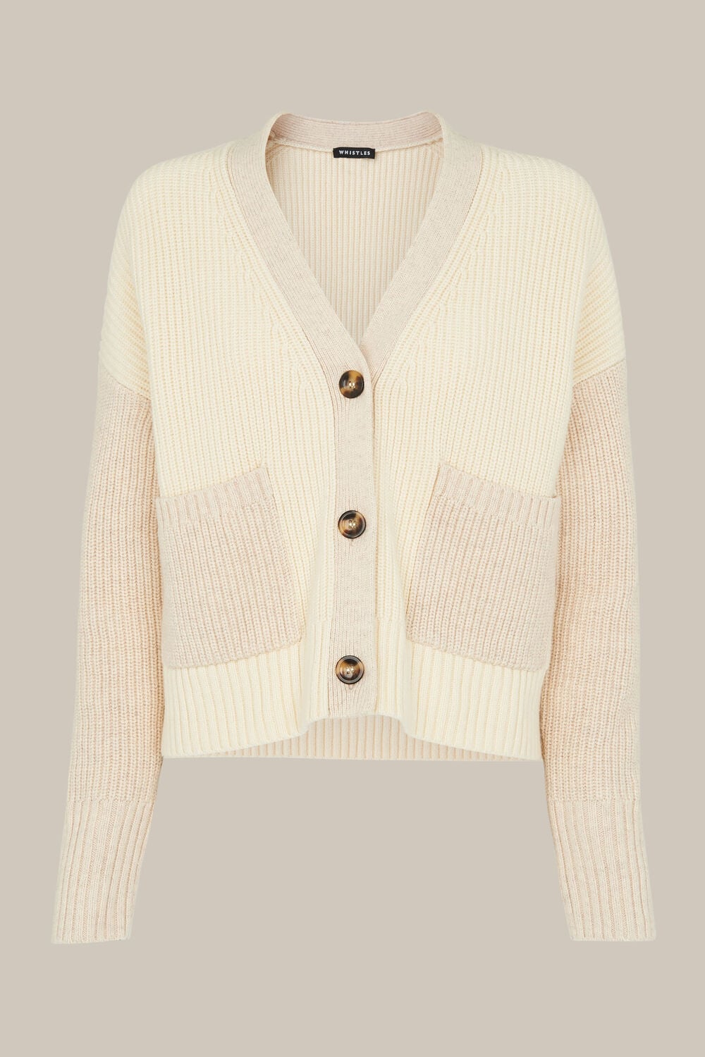Colour Block Pocket Cardigan