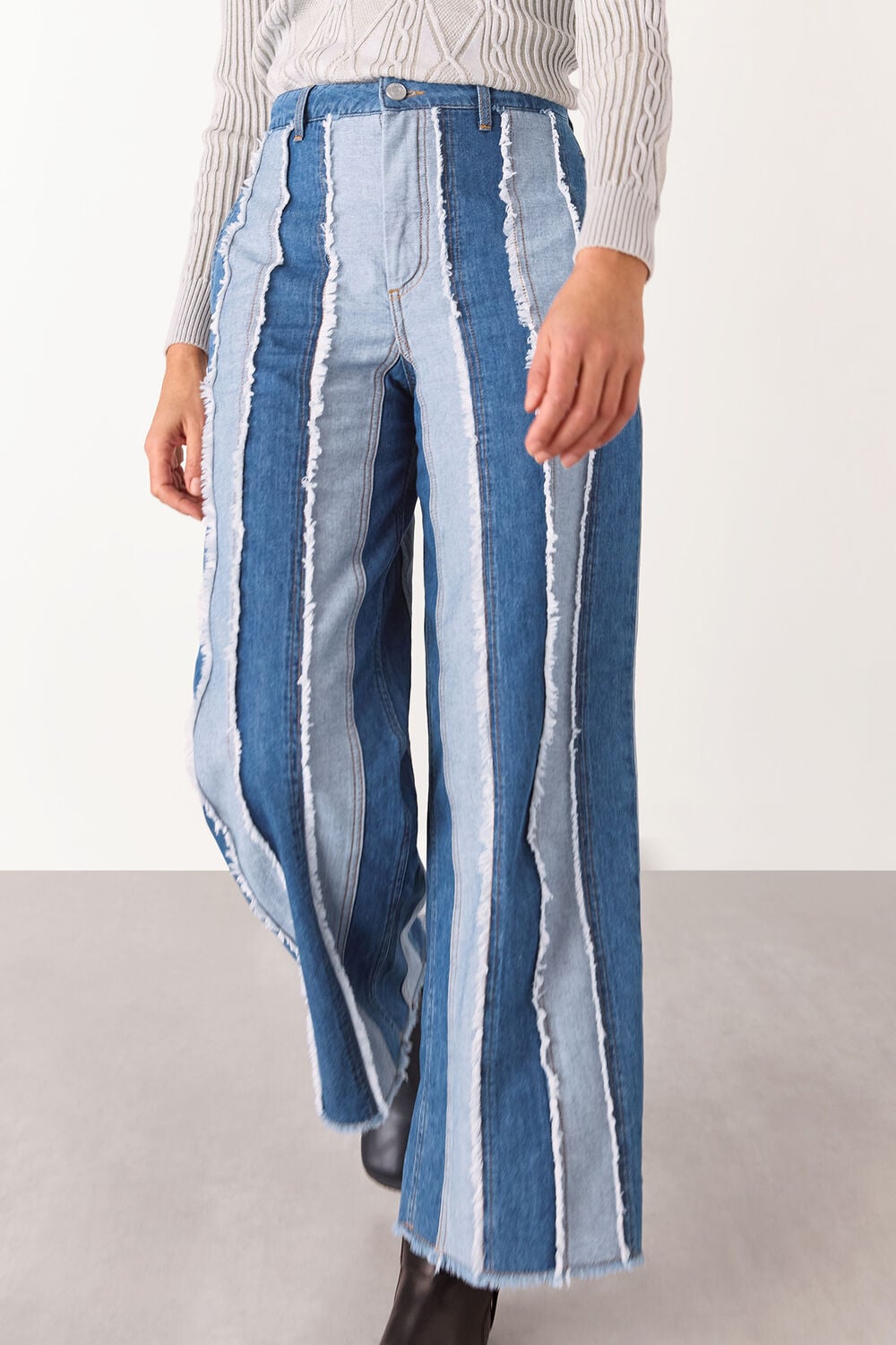 Macie Vertical Patchwork Jean