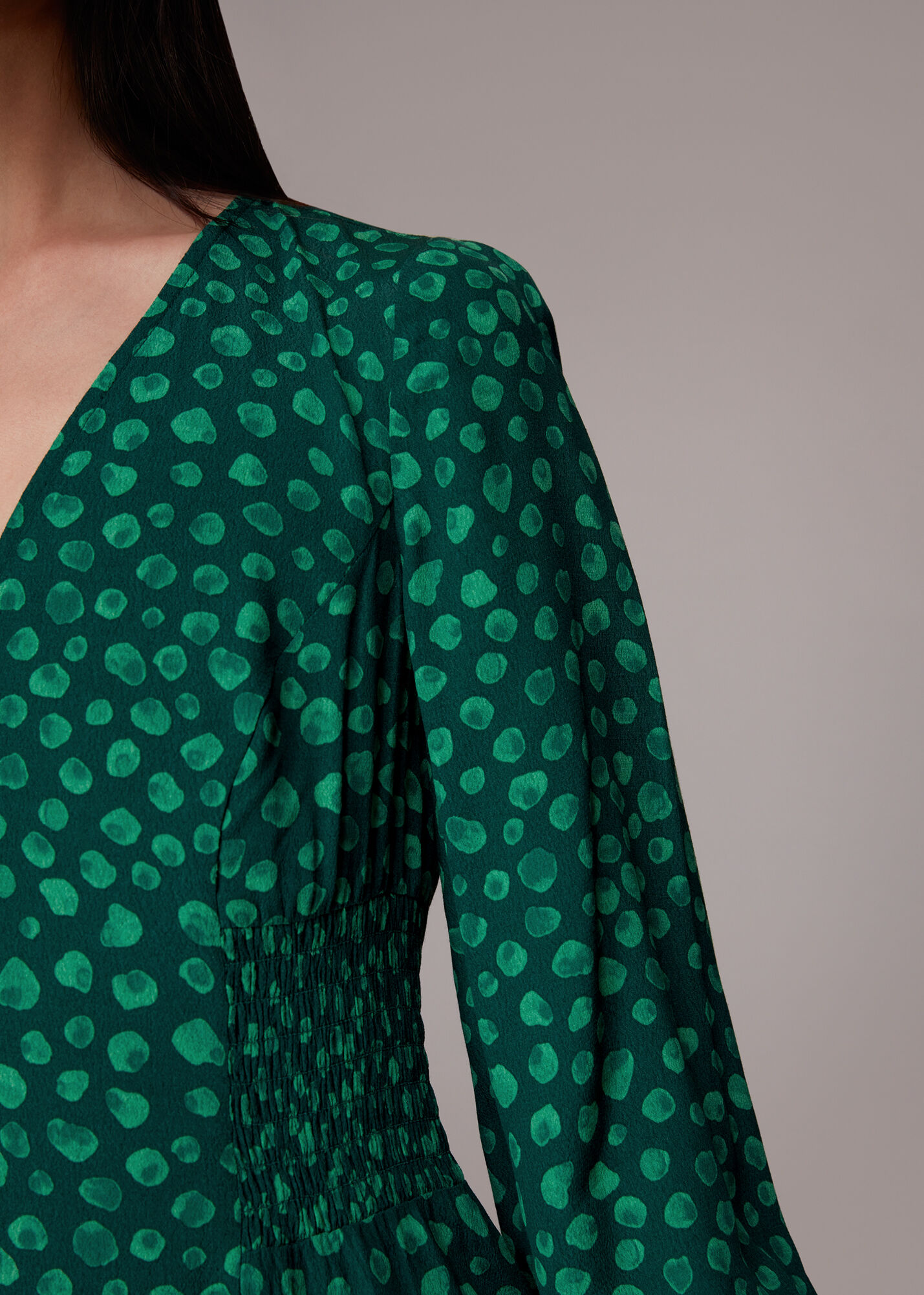 Lava Spot Print Midi Dress