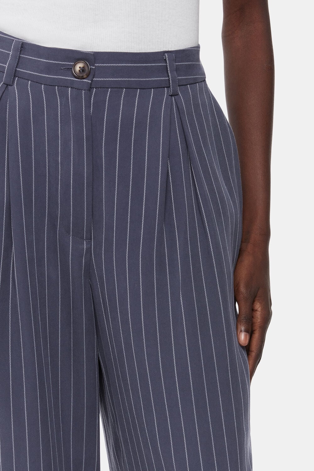 Navy Lottie Pinstripe Trouser