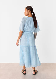 Petite Bamboo Leaves Gathered Dress