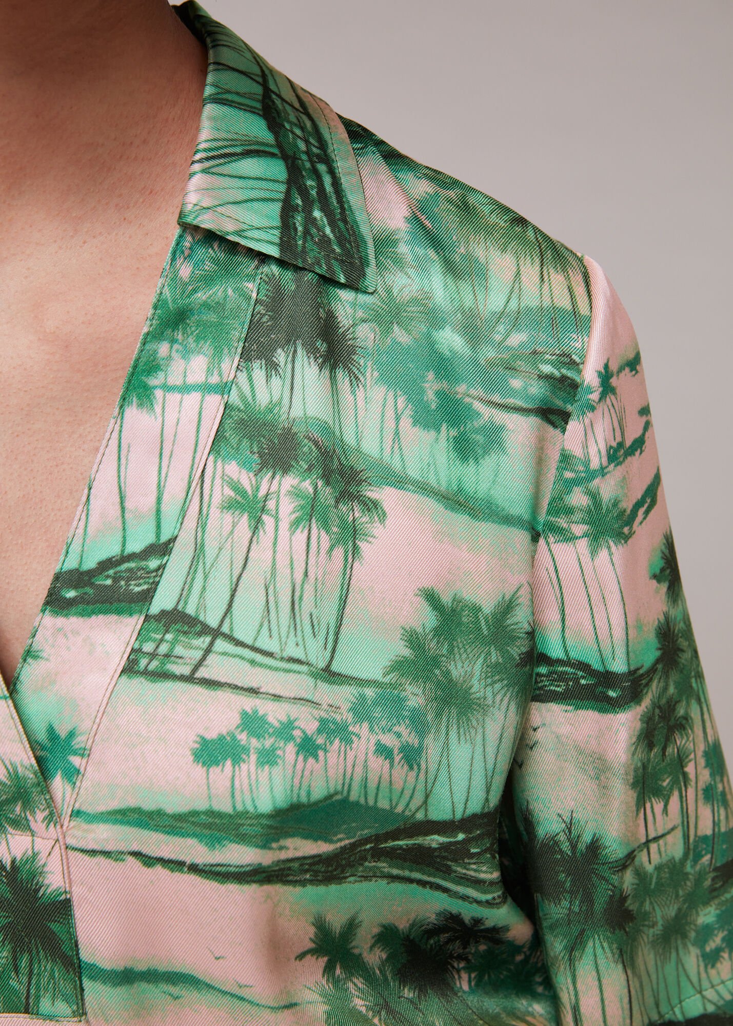 Whistles palm sales print shirt dress