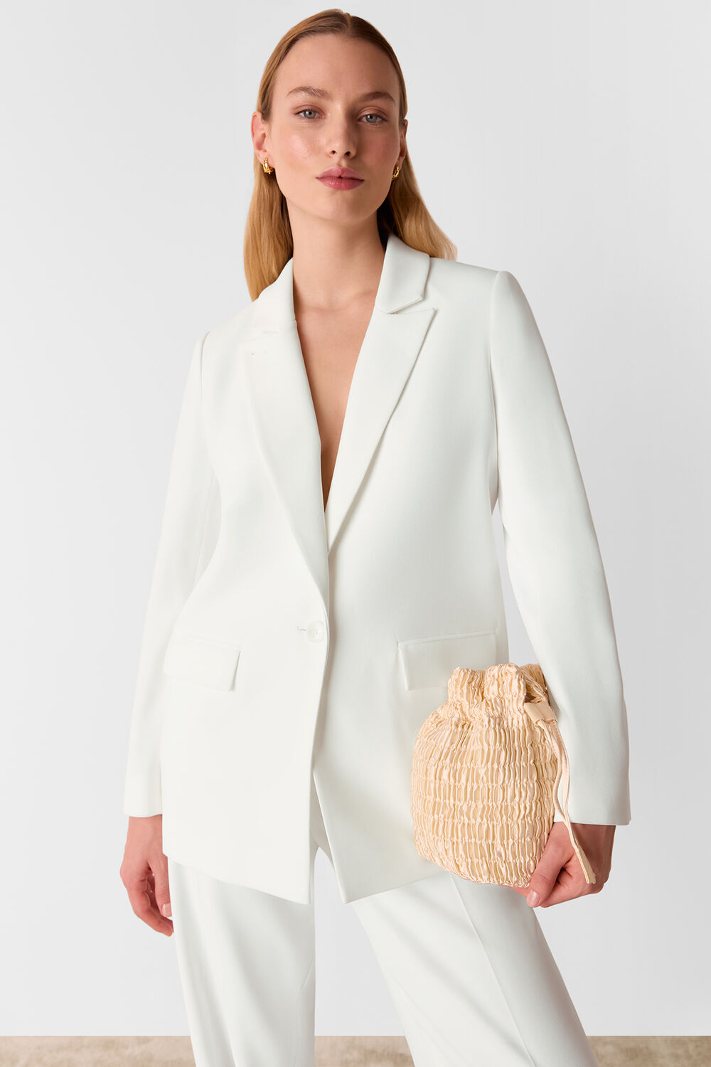 Ivory Single Breasted Bridal Blazer