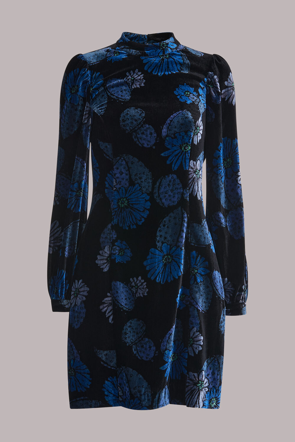 Cactus Print Velvet Dress