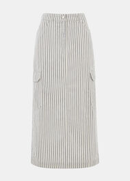 Stripe Cargo Midi Skirt