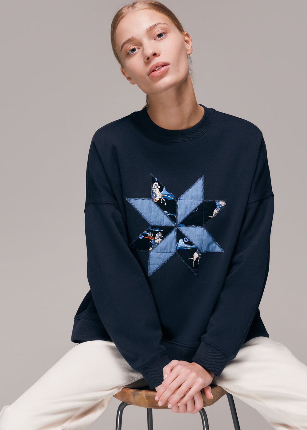 Patchwork Cowboy Sweatshirt