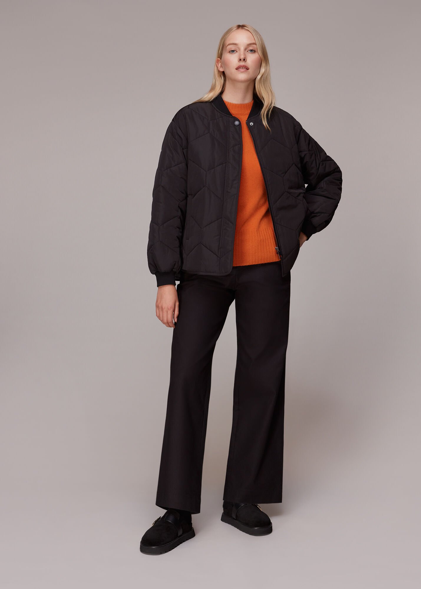 Orange Boyfriend Wool Sweater WHISTLES