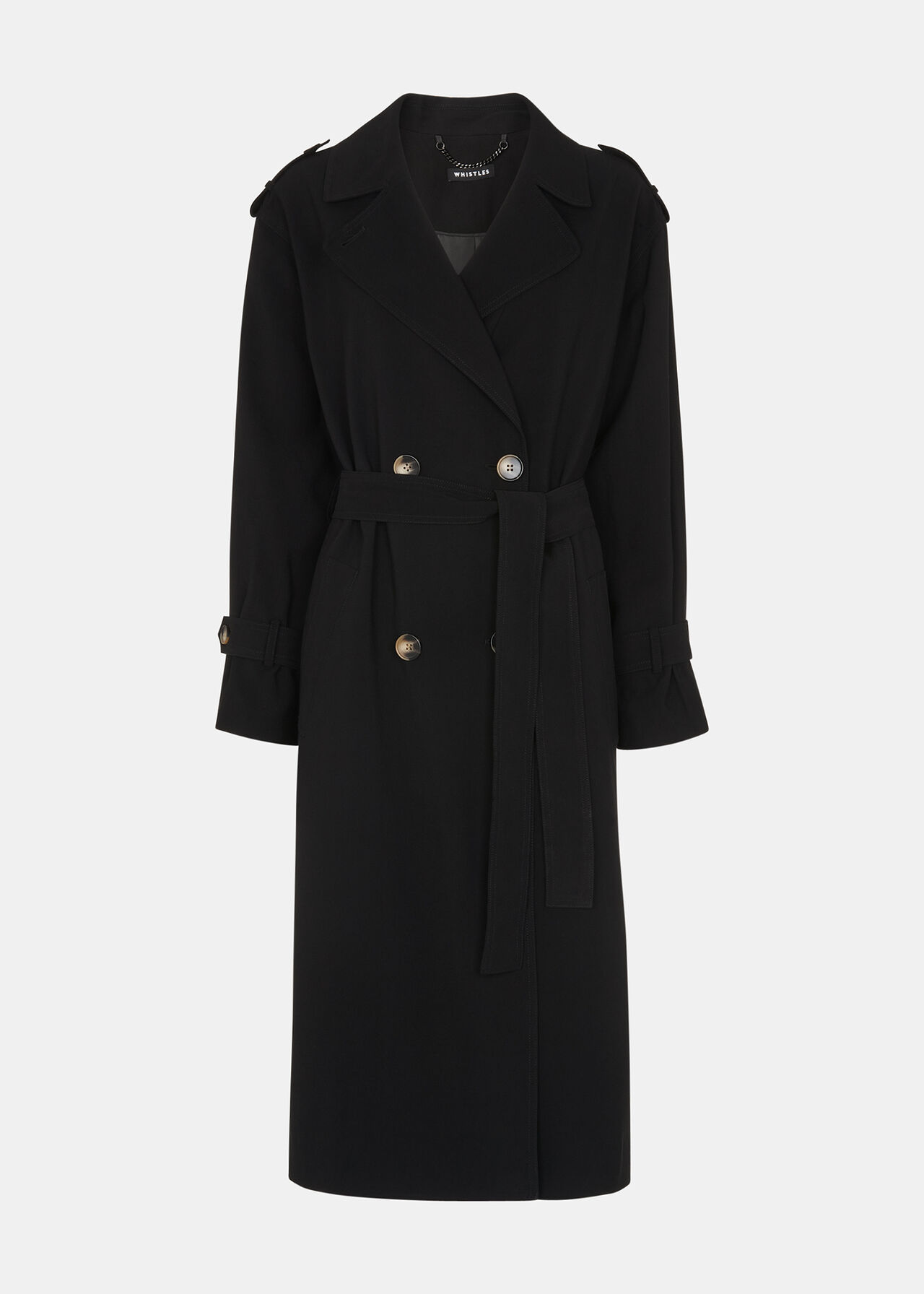 Black Riley Trench Coat WHISTLES