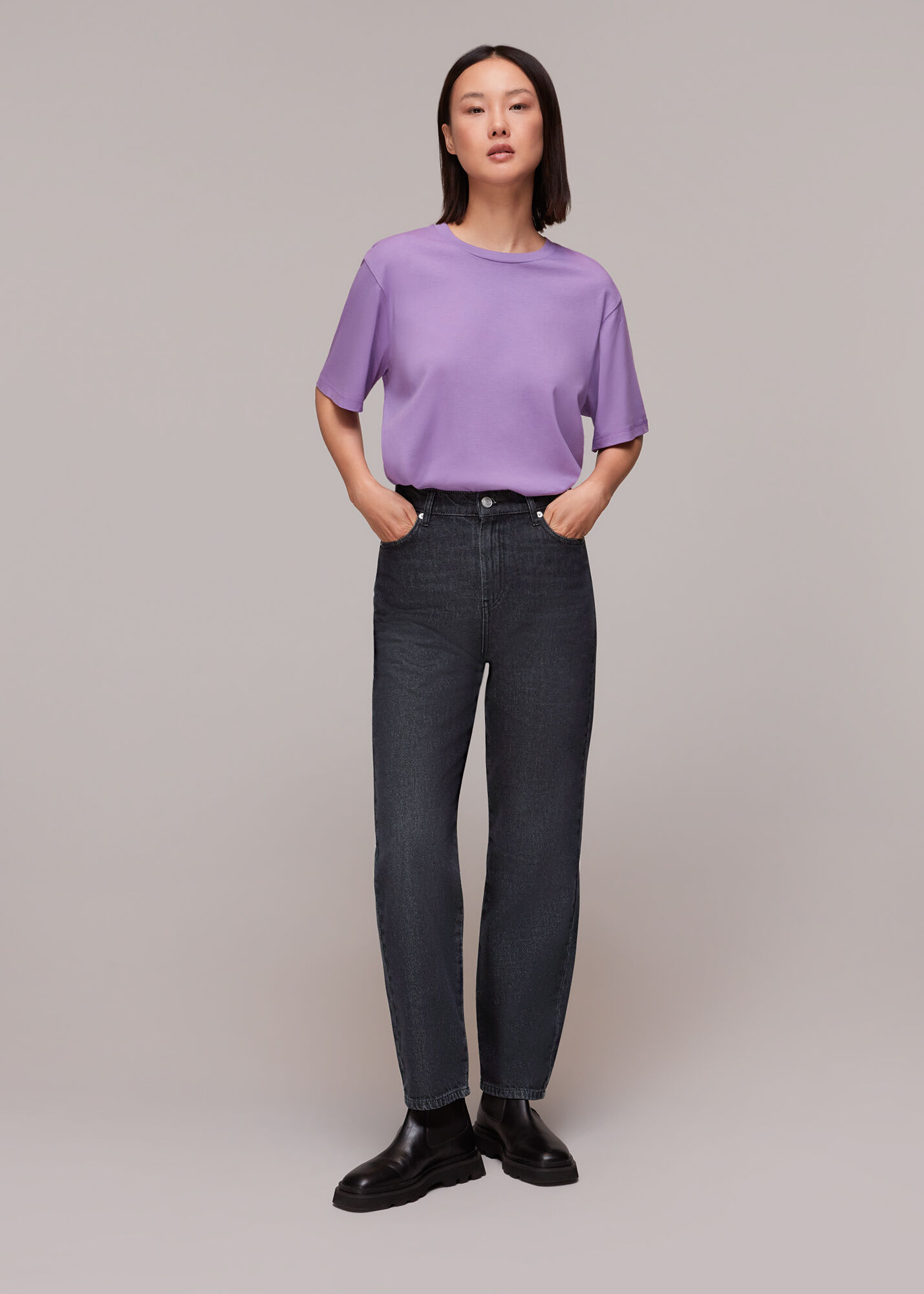Cotton store mom jeans