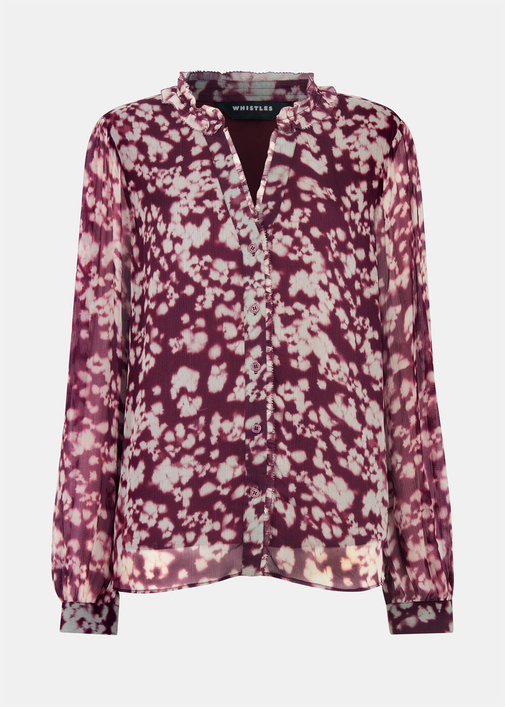 Inky Floral Long Sleeve Blouse