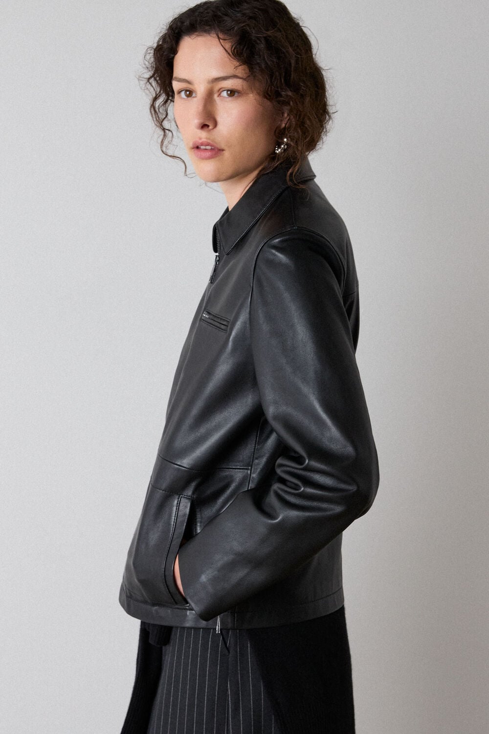 Kate Zip Leather Jacket