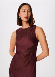 Lace Insert Midi Dress