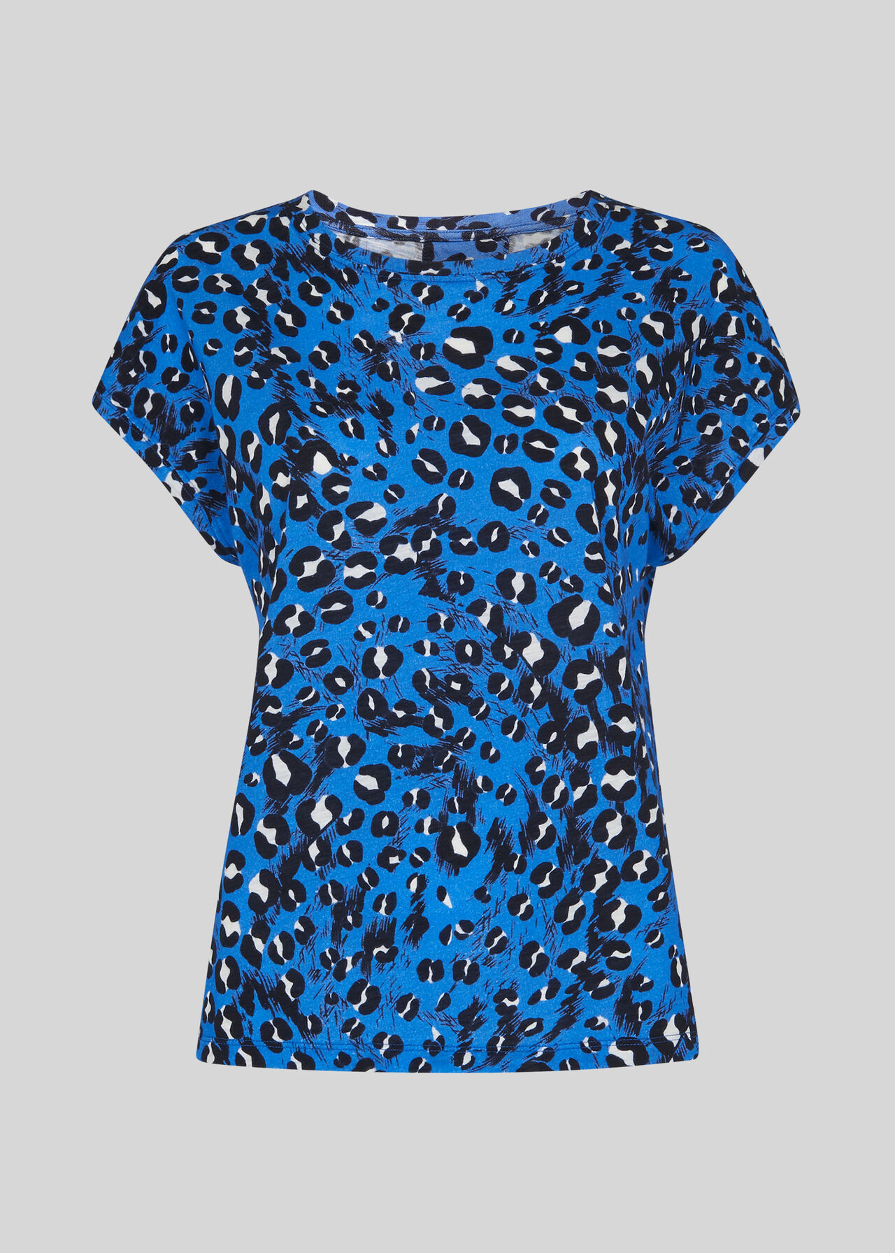 Blue/Multi Brushed Leopard Print Minimal | WHISTLES
