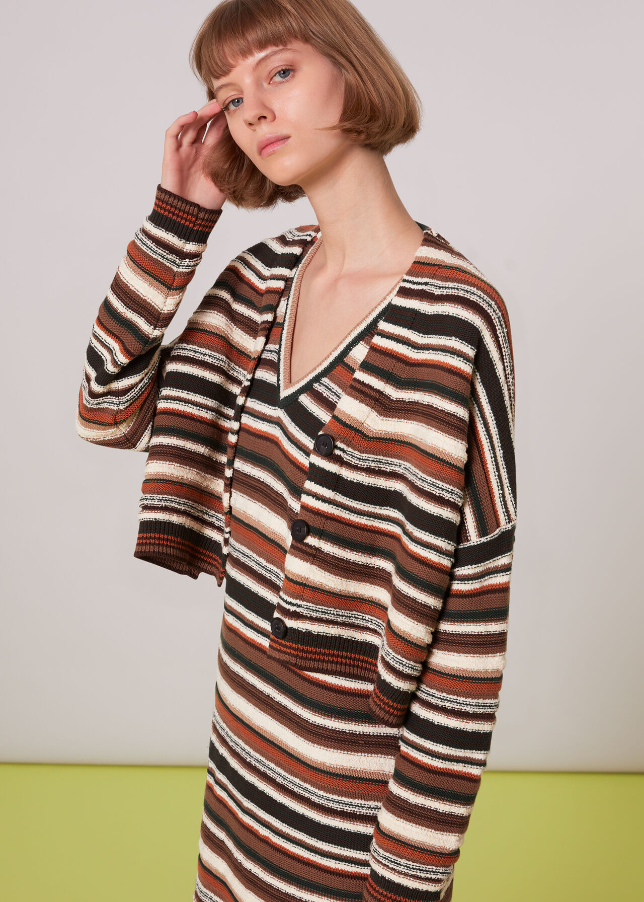 Winnie Stripe Knitted Cardigan