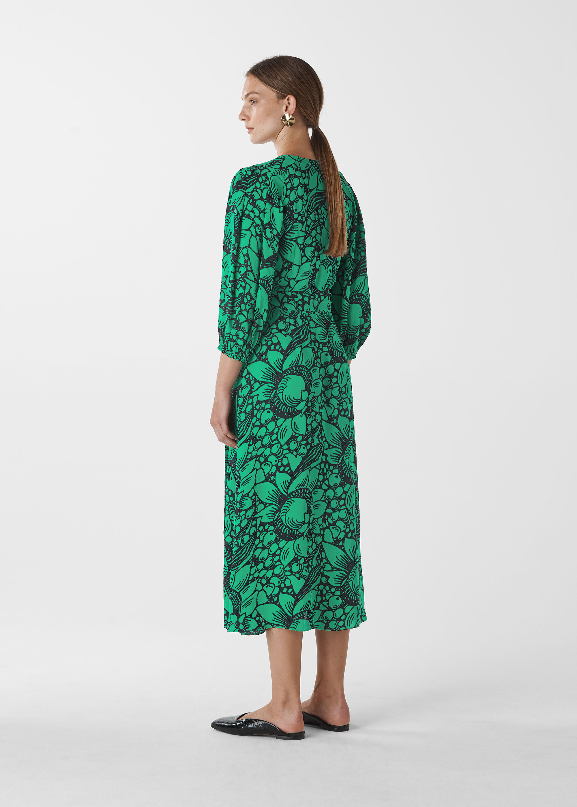 Whistles josephine print wrap cheap dress