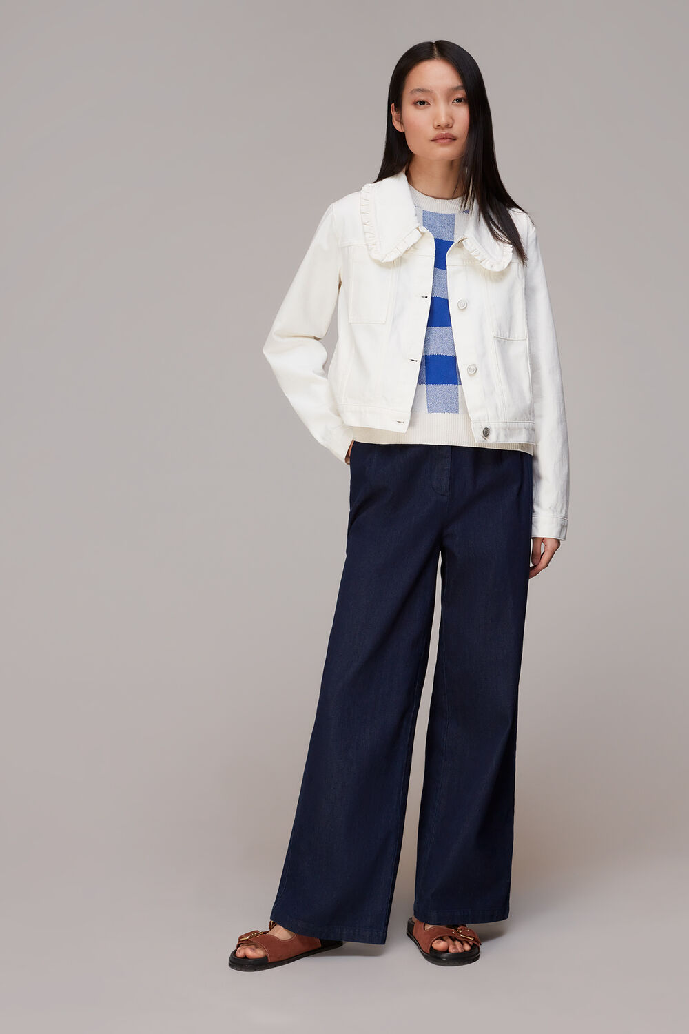 Collar Detail Denim Jacket