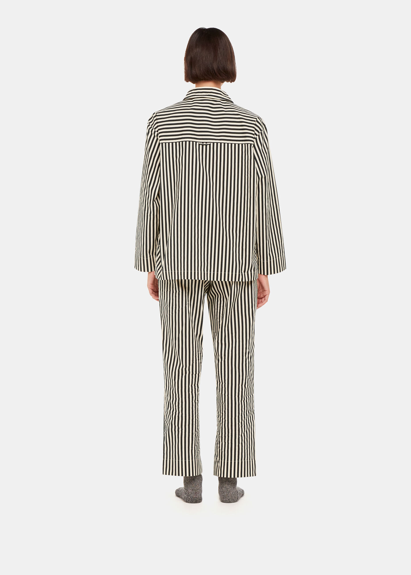 Black/Multi Cotton Stripe Pajama Bottom | Whistles US |