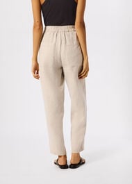 Linen Barrel Leg Trouser