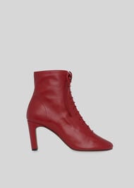 Dahlia Lace Up Boot Red