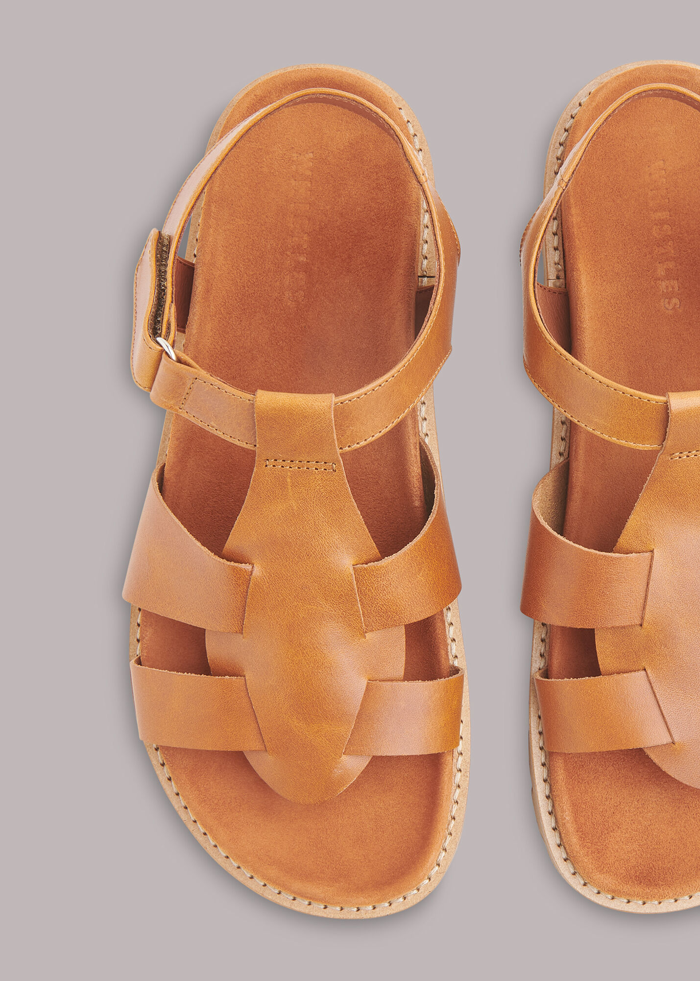 Tan Khari Caged Sandal WHISTLES