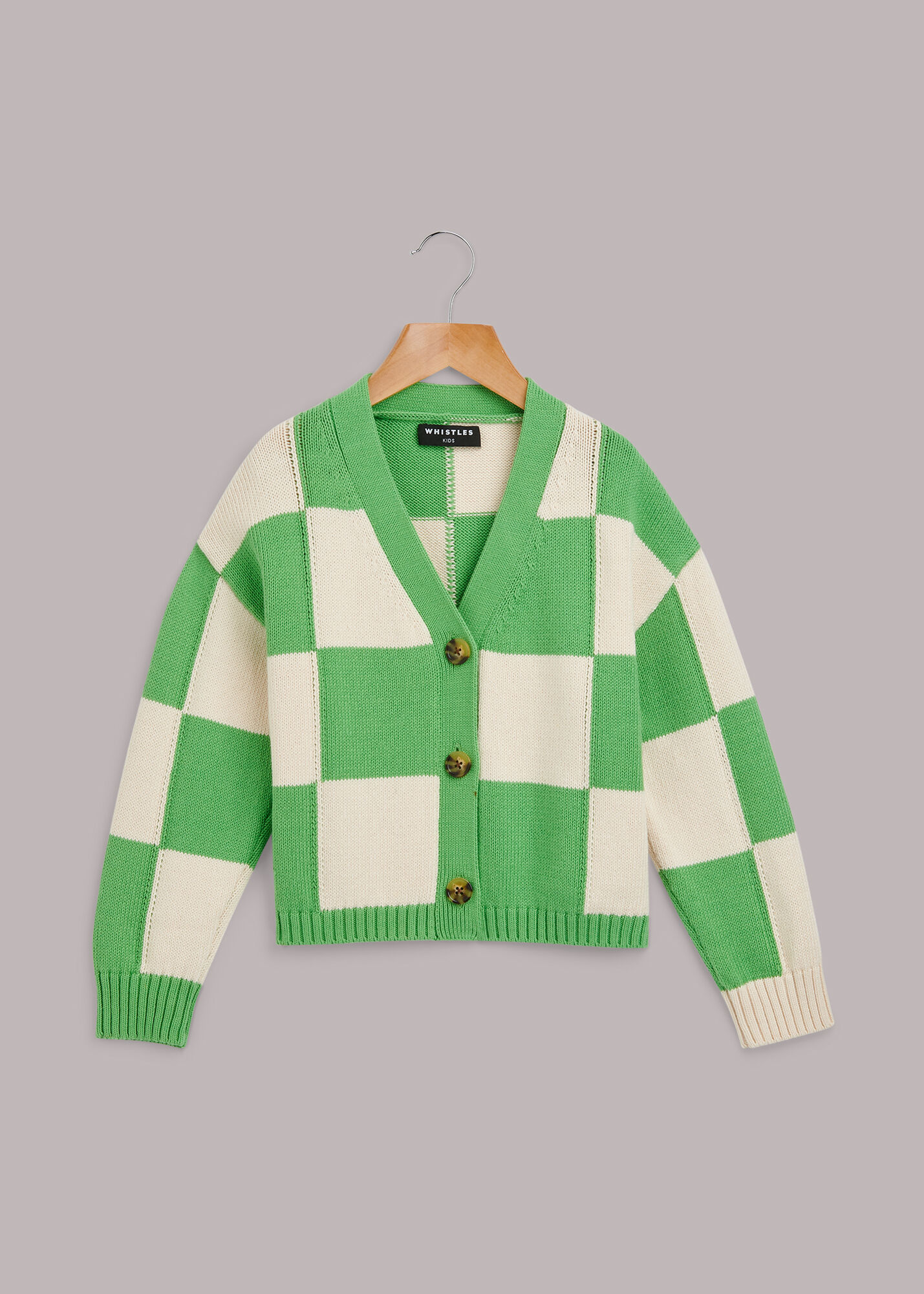 Checkerboard cardigan top