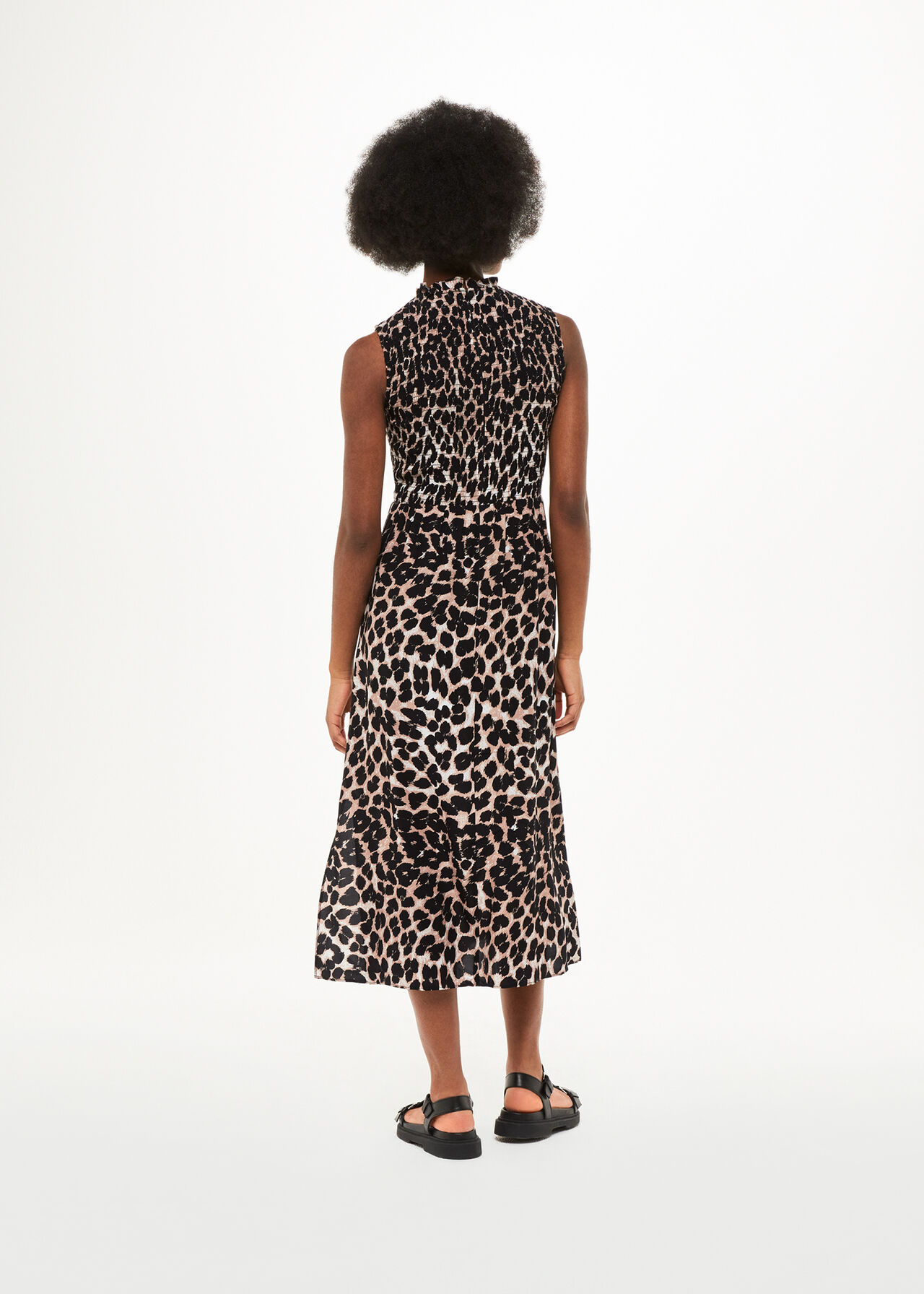 Heidi Leopard Spot Midi Dress