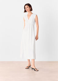 Crepe Sleeveless Midi Dress