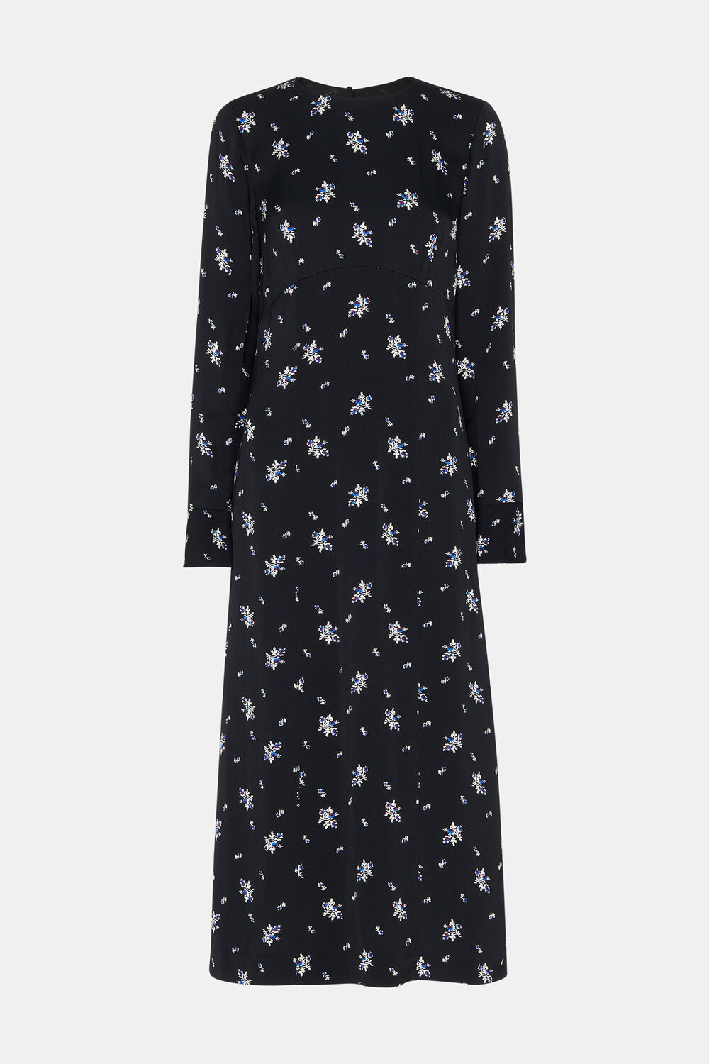 Black Romantic Satin Midi Dress