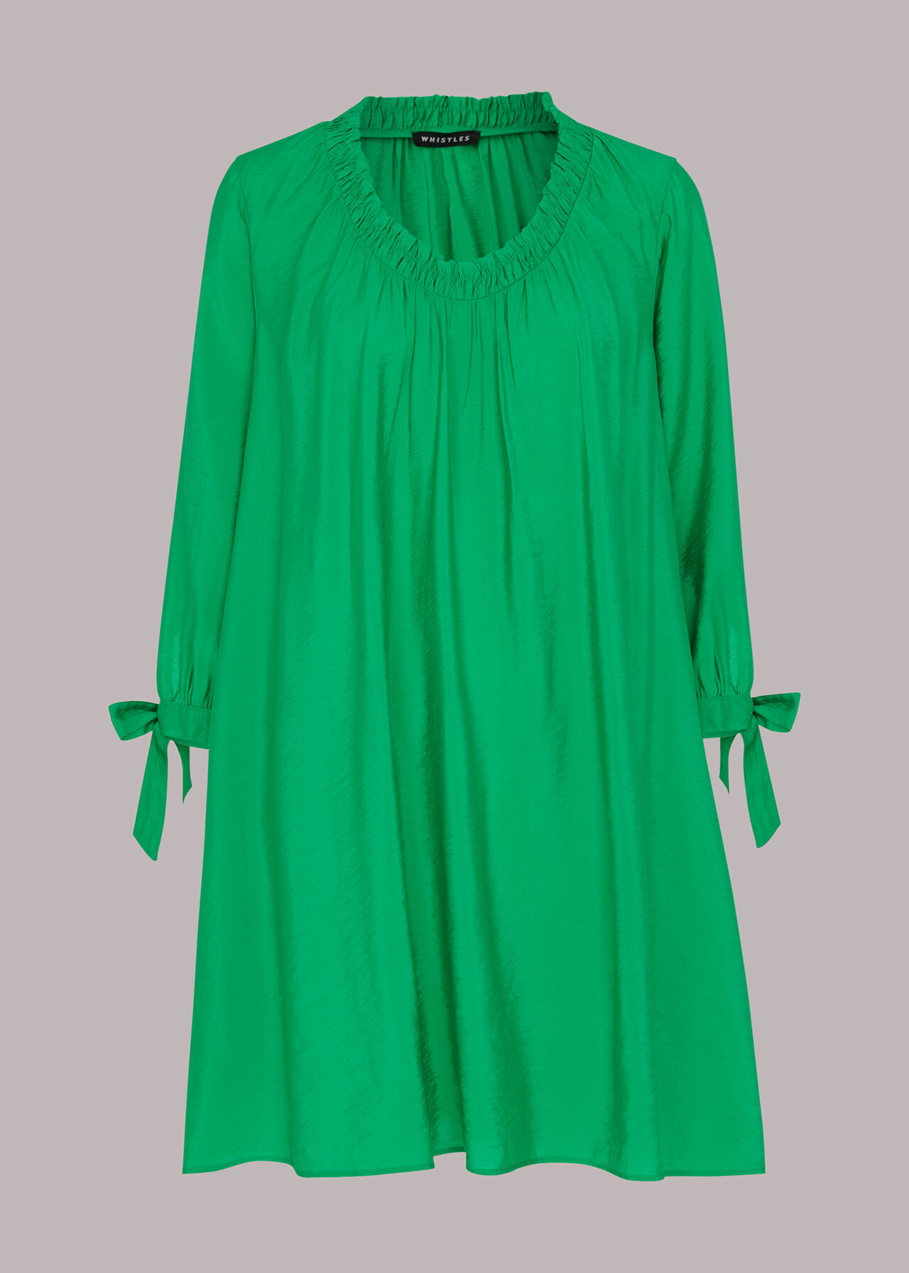Lydia Gathered Trapeze Dress