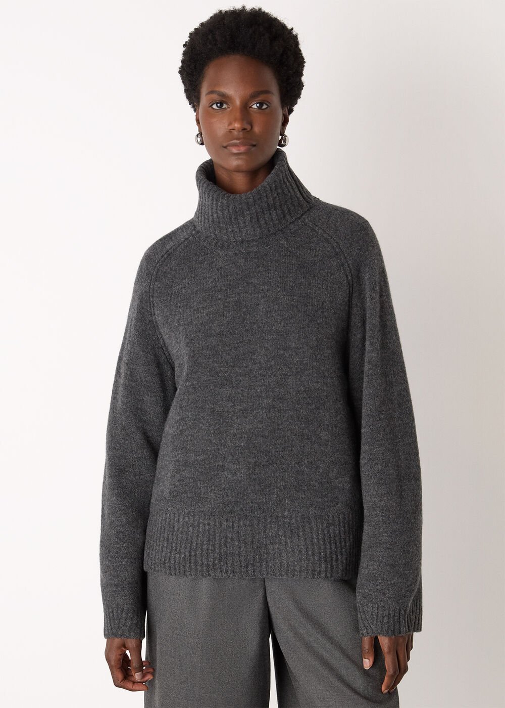 Roll Neck Wool Mix Jumper