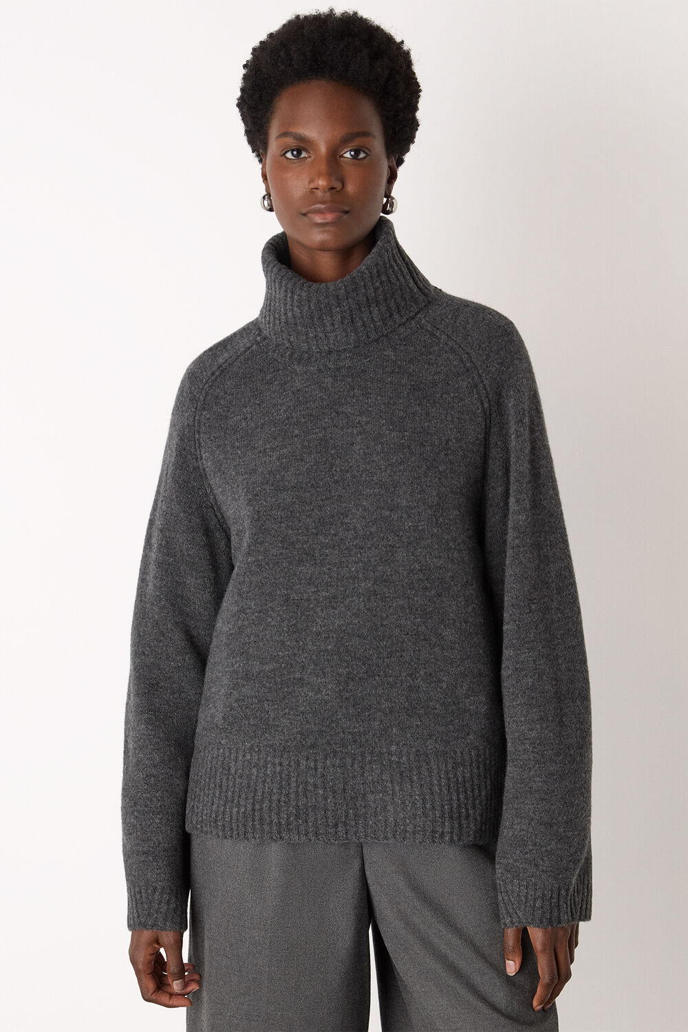 Roll Neck Wool Mix Jumper