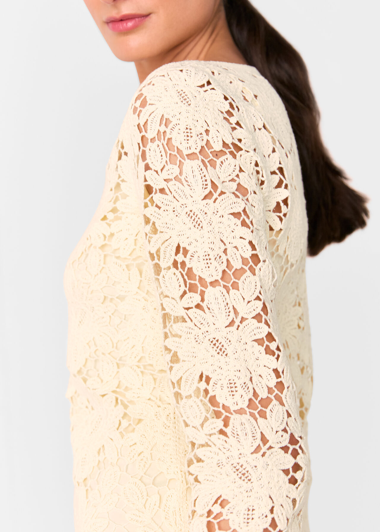 Floral Crochet Knit Dress