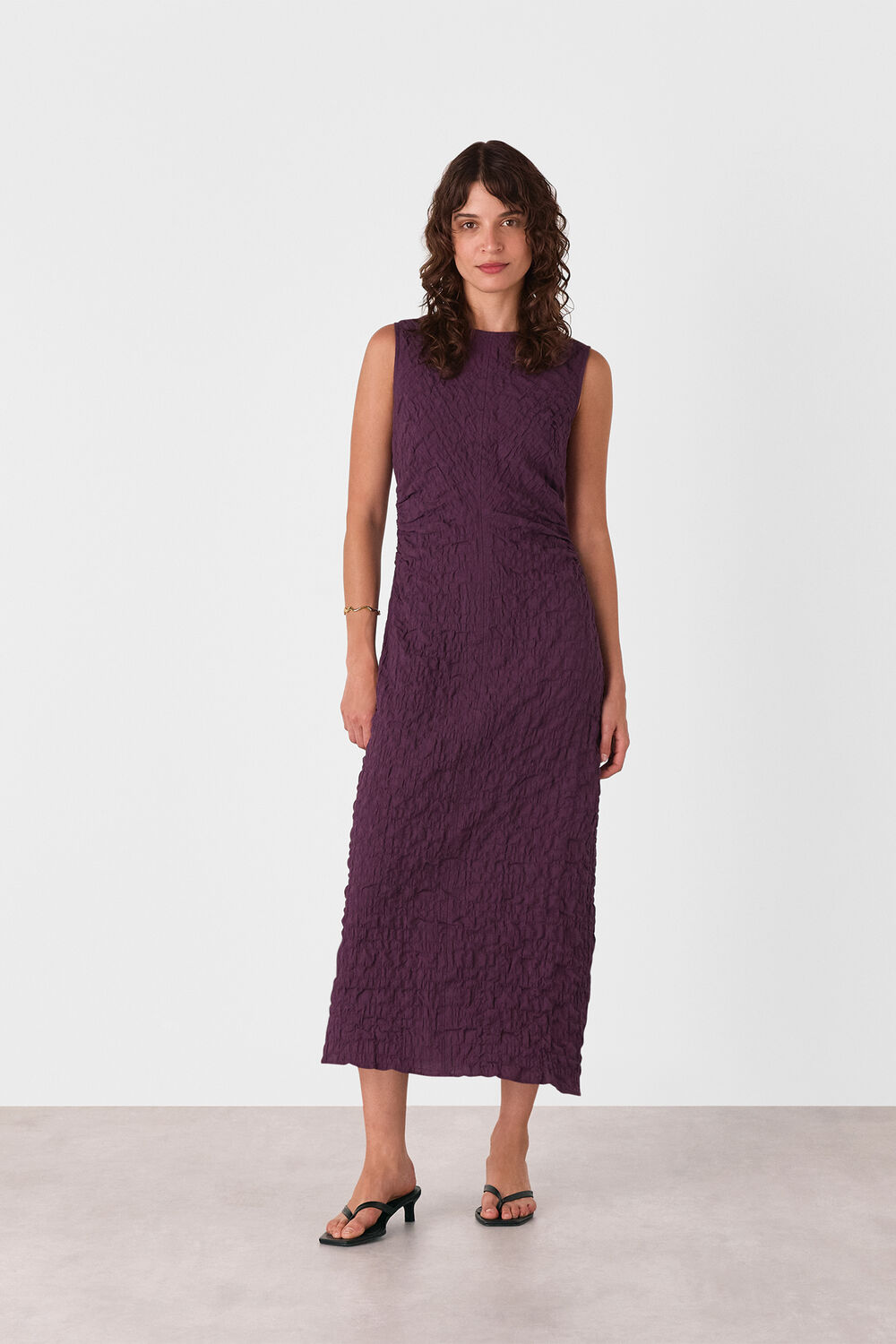 Plum Lori Textured Midi Dress