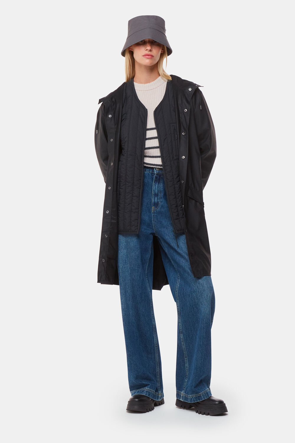 Navy Rains Liner Jacket