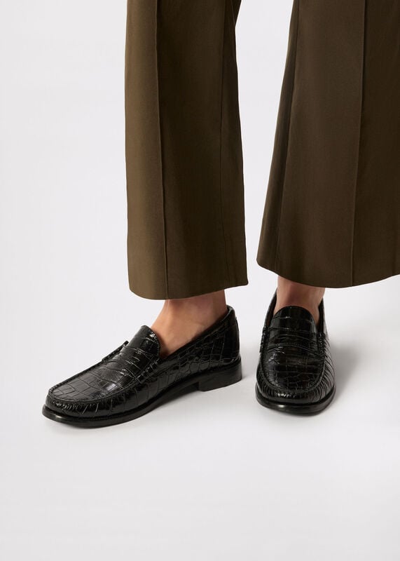 Black Manny Croc Loafer