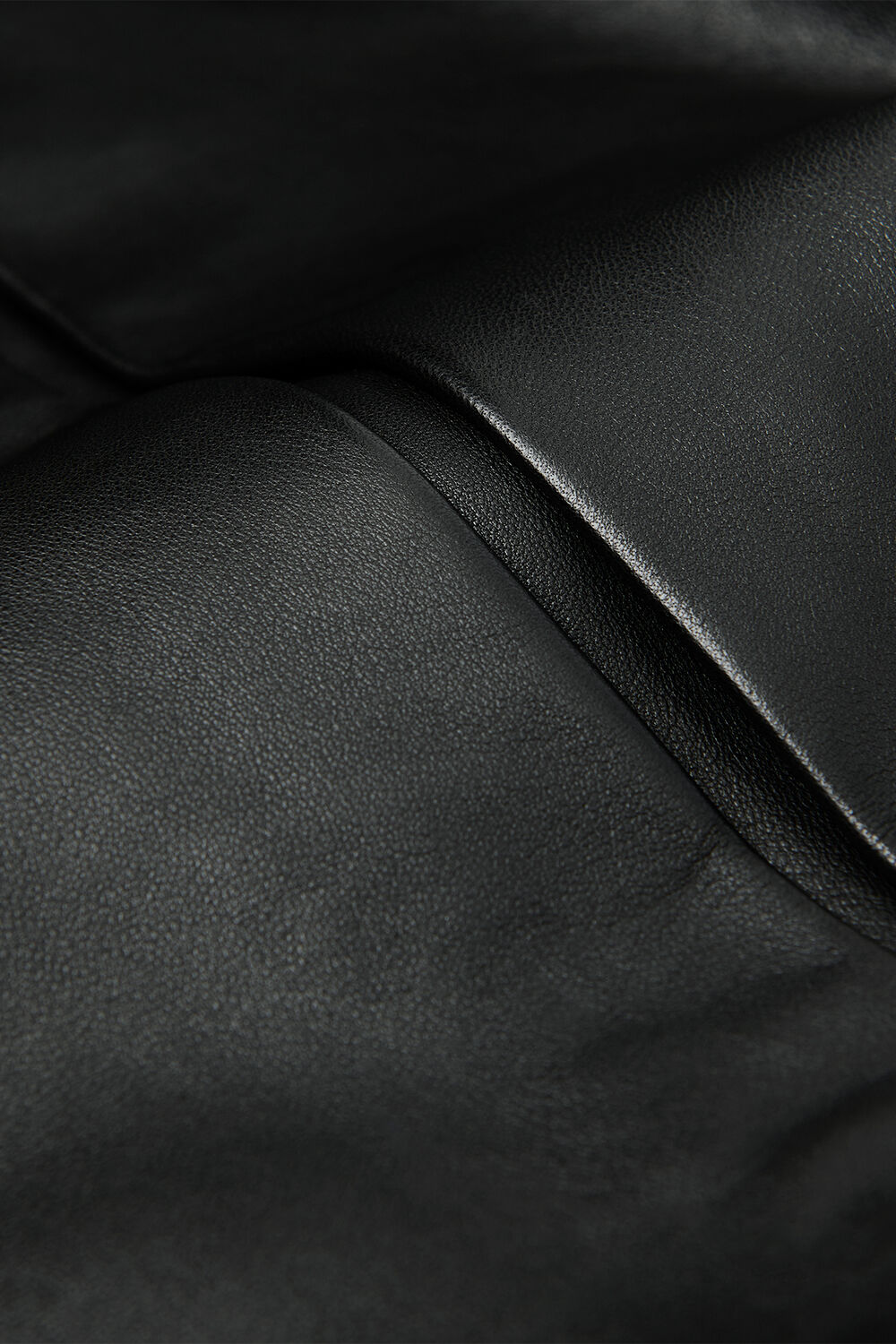 Collarless Leather Jacket